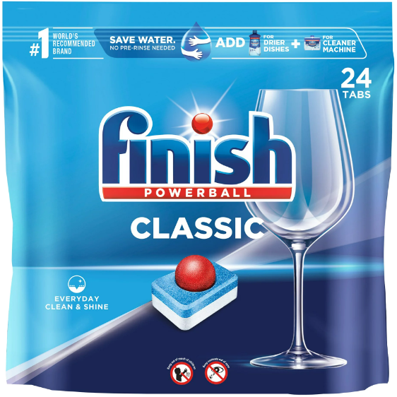Finish Classic- 18 ct - Dishwasher Detergent - Powerball - Dishwashing Tablets - Dish Tabs