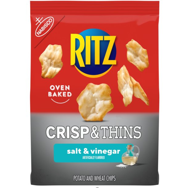Ritz Crisp And Thins Salt And Vinegar Chips, 7.1 Oz