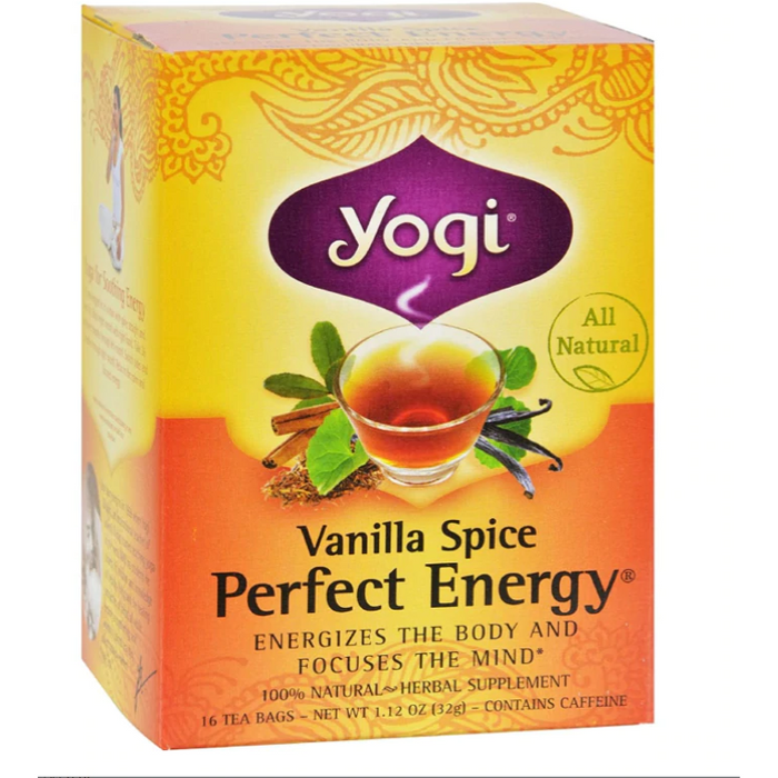 Yogi Perfect Energy Herbal Tea Vanilla Spice - 16 Tea Bags.