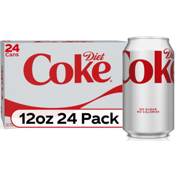 Diet Coke Cola Soda Pop, 12 Fl Oz, 24 Pack Cans