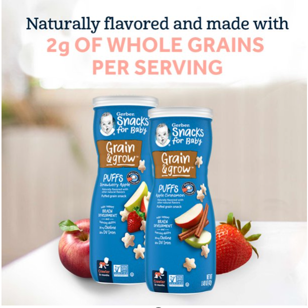 Gerber Puffs Blueberry Cereal Snacks, Oz — Custom Treats