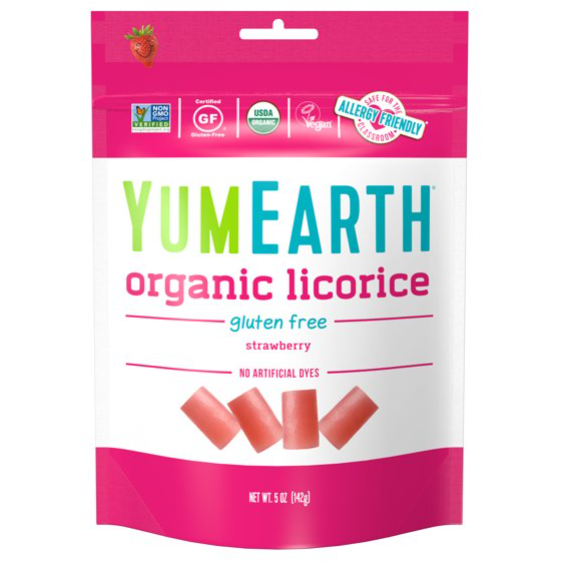 YumEarth Organic Candy - Vegan & Gluten Free Licorice, Strawberry, 5 oz