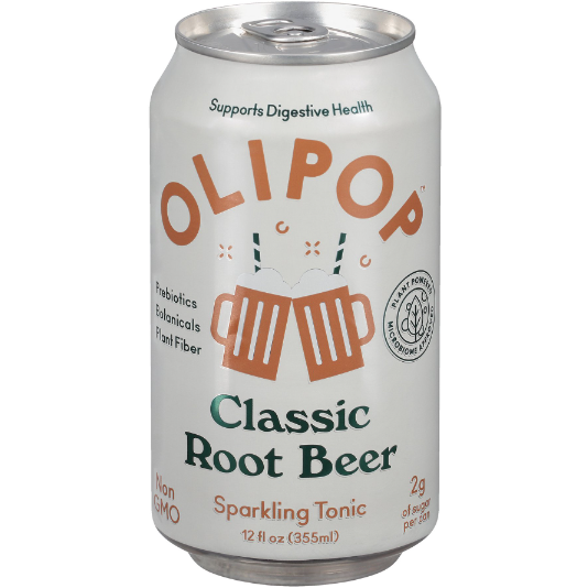 OLIPOP A New Kind of Soda, Root Beer Sparkling Tonic, 12 fl oz