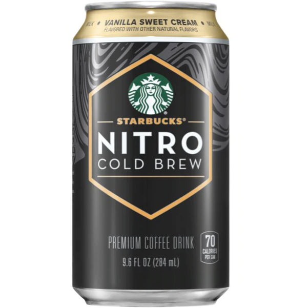 Starbucks Nitro Cold Brew Premium Coffee Drink, Vanilla Sweet Cream, 9.6 oz