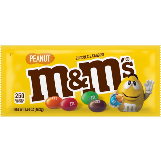 M&amp;M'S पीनट मिल्क चॉकलेट 1.74oz