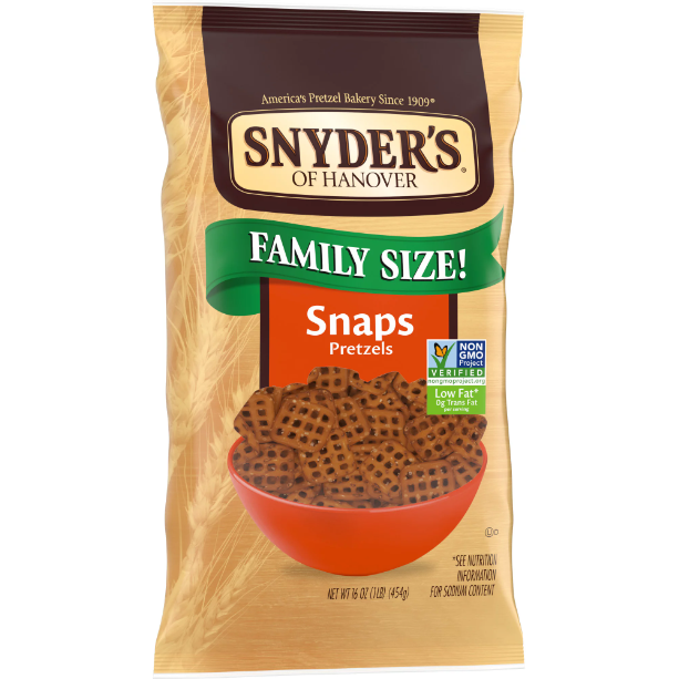 Snyder's of Hanover Pretzel Snaps, 16 oz