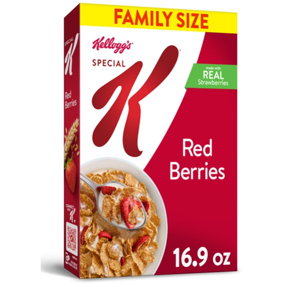 Kellogg's Special K Breakfast Cereal, 11 Vitamins and Minerals, Red Berries, 16.9 oz