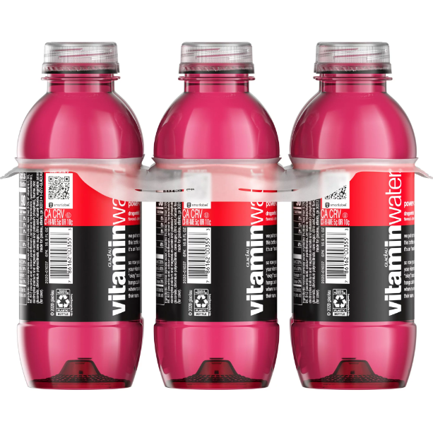 vitaminwater power-c electrolyte enhanced water w/ vitamins, dragonfruit drinks, 16.9 fl oz, 6 Pack