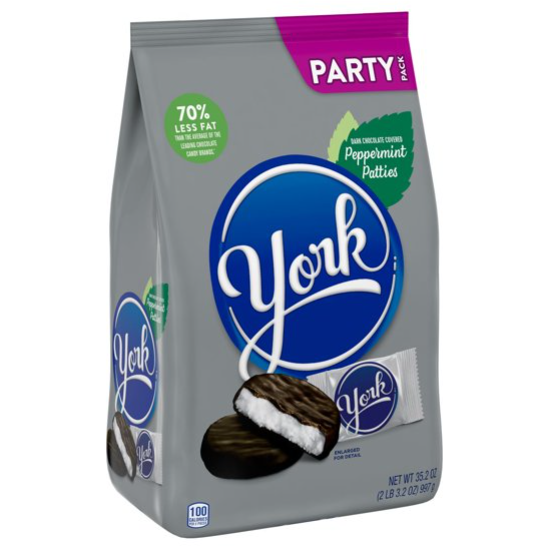 YORK, Dark Chocolate Peppermint Patties Candy, Easter, 35.2 oz, Bulk Party Bag