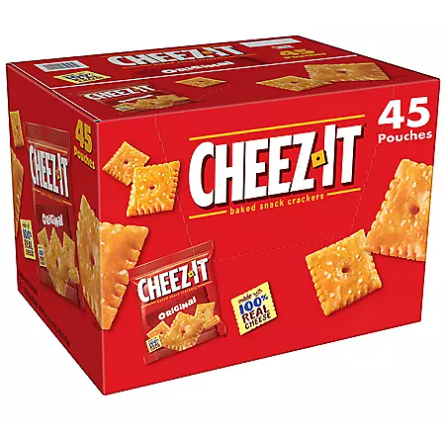 Cheez-It Baked Snack Cheese Crackers, Original (67.5 oz. box , 45 ct.)