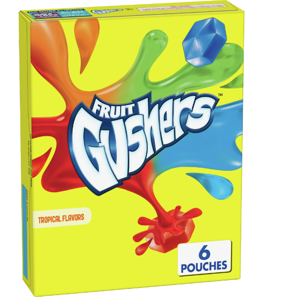 Fruit Gushers Tropical Flavors Fruit Snacks, 6 Pouches