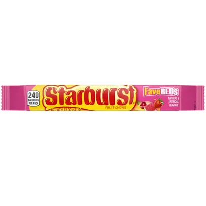 Starburst FaveREDs फ्रूट च्यू कैंडी सिंगल पैक - 2.07 आउंस