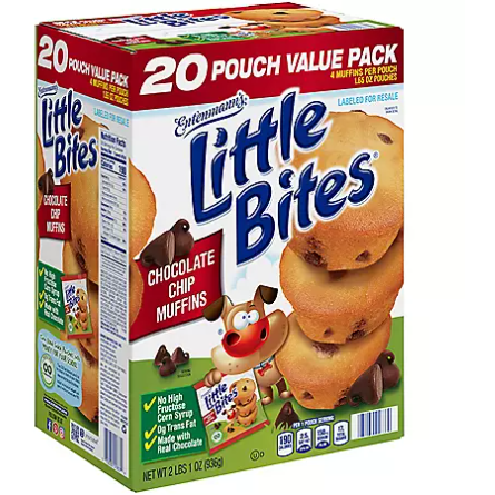 Entenmann's Little Bites Chocolate Chip Muffins (1.65oz / 20pk)