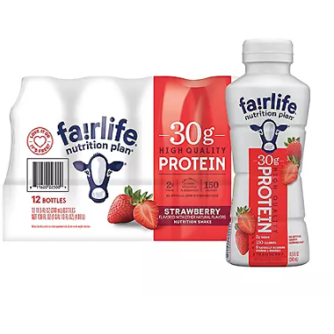 Fairlife Nutrition Plan Strawberry, 30g Protein Shake (11.5 fl. oz., 12 pk.)