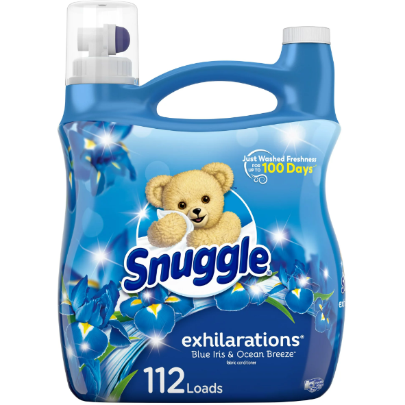Snuggle Exhilarations Liquid Fabric Softener, Blue Iris & Ocean Breeze, 96 Ounce, 112 Loads