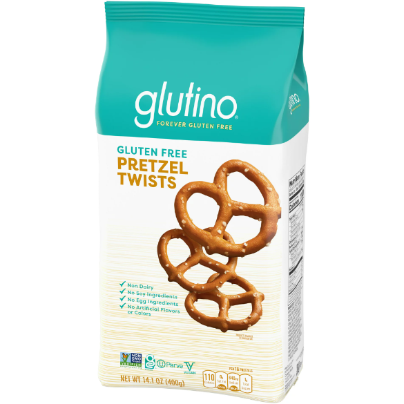 ग्लूटिनो प्रेट्ज़ेल ट्विस्ट्स द्वारा ग्लूटेन मुक्त, स्वादिष्ट रोज़ाना नाश्ता, नमकीन, 14.1 आउंस