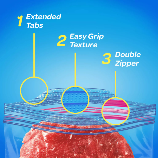 Ziploc Easy Open Tabs Freezer Gallon Bags (152 ct.)