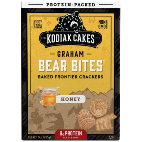 Kodiak Cakes Bear Bites, Honey Graham Crackers, 5g Protein per Serving, 9 oz