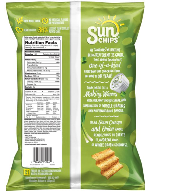Sunchips Multigrain Snacks, French Onion, 1.5