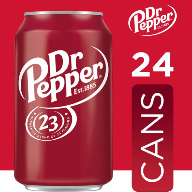 Dr Pepper Soda, 12 fl oz cans, 24 pack — Custom Treats