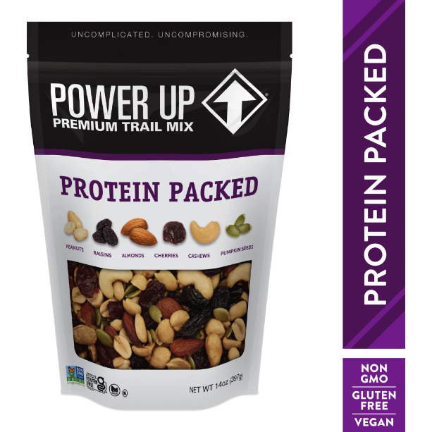 Power Up Protein Packed Trail Mix from Gourmet Nut, 14 oz. Resealable Bag, Gluten Free, Good Source of Protein