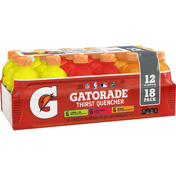 Gatorade Thirst Quencher Sports Drink Variety Pack, 12 oz, 18 Pack Bottles
