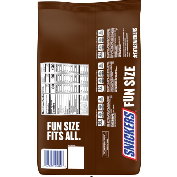 स्निकर्स वैरायटी पैक फन साइज चॉकलेट कैंडी बार - 45 पीस बैग