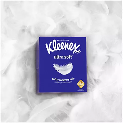 Kleenex Ultra Soft Facial Tissues, 4 Cube Boxes (240 Total Tissues)