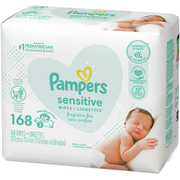 Pampers sensitive wipes deals 168