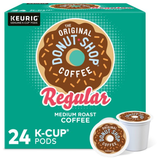 द ओरिजिनल डोनट शॉप रेगुलर केयूरिग सिंगल-सर्व के-कप पॉड्स, मीडियम रोस्ट कॉफी, 24 काउंट