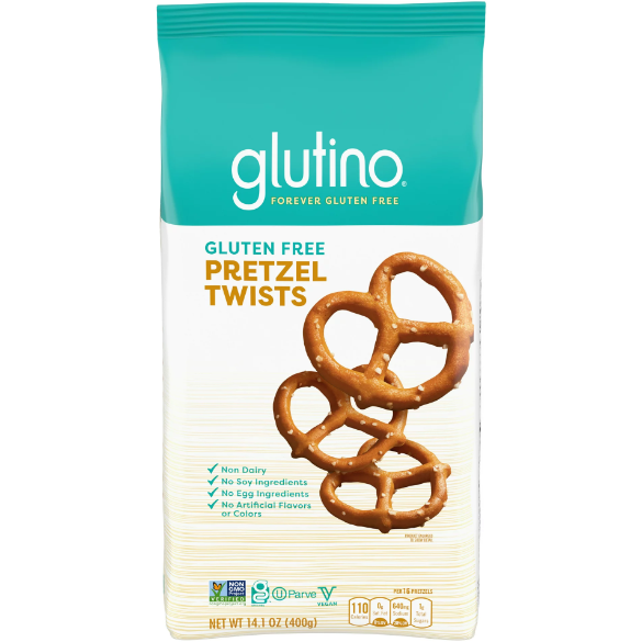 ग्लूटिनो प्रेट्ज़ेल ट्विस्ट्स द्वारा ग्लूटेन मुक्त, स्वादिष्ट रोज़ाना नाश्ता, नमकीन, 14.1 आउंस