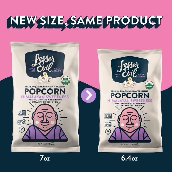 LesserEvil Organic Popcorn, Himalayan Sweetness, 6.4 oz