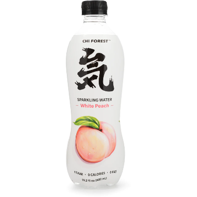 Genki Forest Sugar-Free Sparkling Water, White Peach Flavor 480 ml
