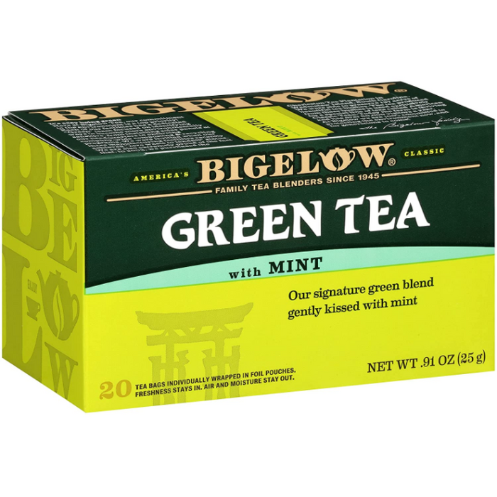 Bigelow Green Tea with Mint Tea Bags, 20 Count Box.