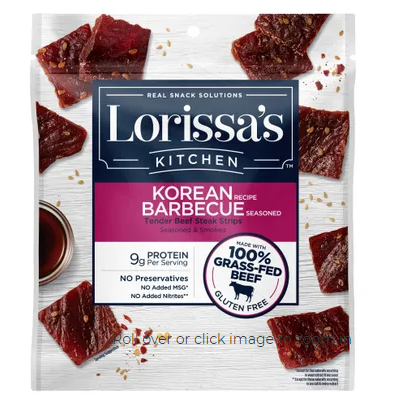 Lorissa's Kitchen, Steak Strips, Korean Barbecue, 2.25 oz