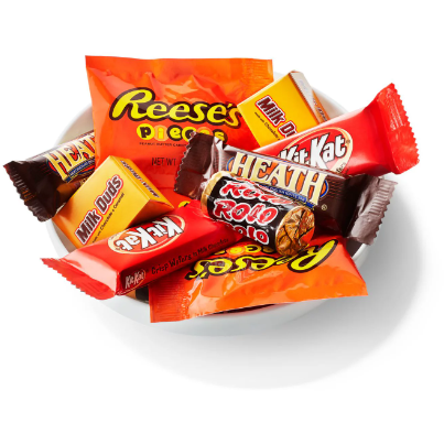 Hershey, चॉकलेट और पीनट बटर असॉर्टमेंट स्नैक साइज़ कैंडी, अलग-अलग रैप किया हुआ, 35.04 oz, बल्क पार्टी पैक