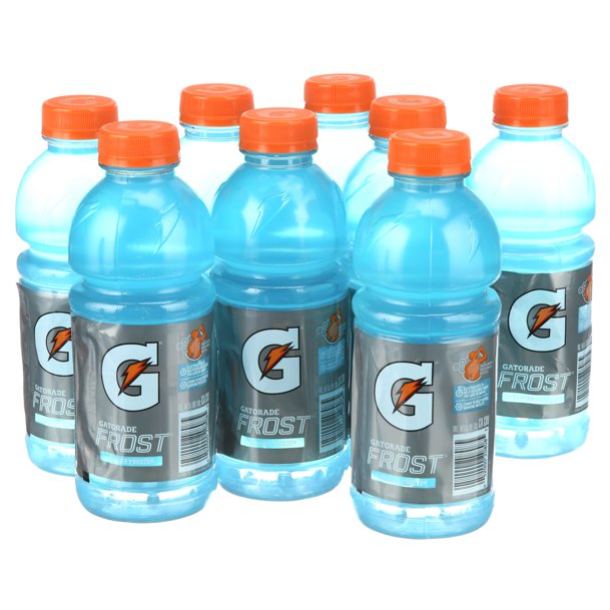 Gatorade Frost Glacier Freeze Thirst Quencher Sports Drink, 20 oz, 8 Pack.