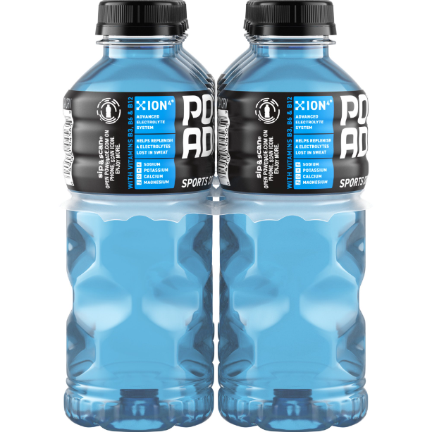 POWERADE Mountain Berry Blast, ION4 Electrolyte Enhanced Fruit Flavore ...