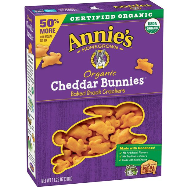Annie's Organic Cheddar Bunnies Baked Snack Crackers, 11.25 oz