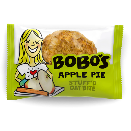 Bobo's Oat Bites, प्लांट बेस्ड, एप्पल पाई स्टफ्ड, 5 काउंट, 1.3 oz बार्स