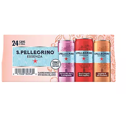 S. Pellegrino Essenza Flavored Mineral Water Variety Pack (11.15 fl. oz., 24 pk.)