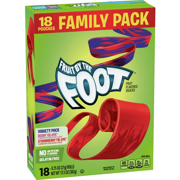 Fruit by the Foot, Fruit Snacks, Berry and Strawberry, 13.5 oz