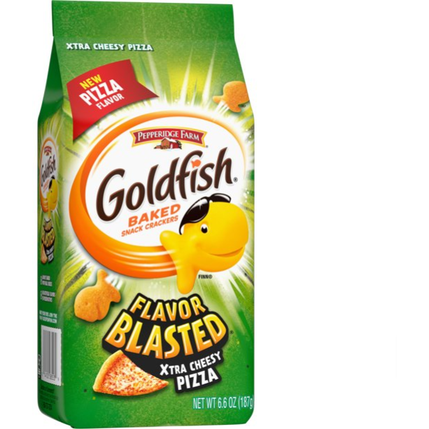 Goldfish Flavor Blasted Xtra Cheesy Pizza Crackers, 6.6 oz