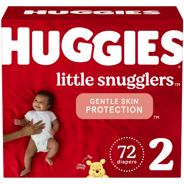 Huggies Little Snugglers Baby Diapers, Size 2, 72 Ct