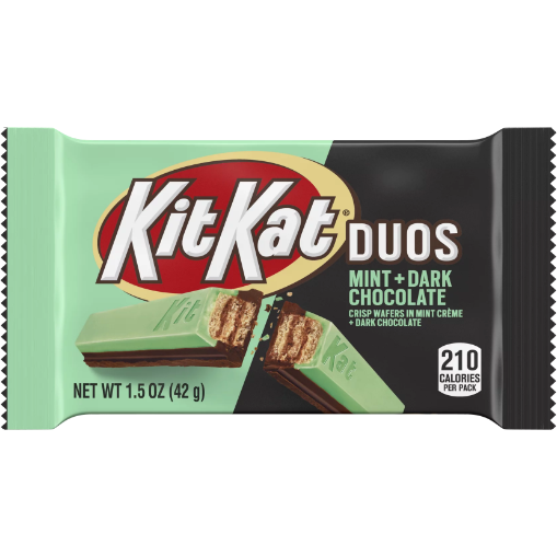 Kit Kat Duos, Mint and Dark Chocolate Standard Candy Bar, 1.5 oz