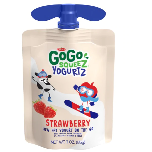 GoGo Squeez Yogurtz, Strawberry Yogurt, 3 oz, 4 Pouches