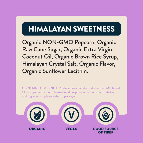 LesserEvil Organic Popcorn, Himalayan Sweetness, 6.4 oz