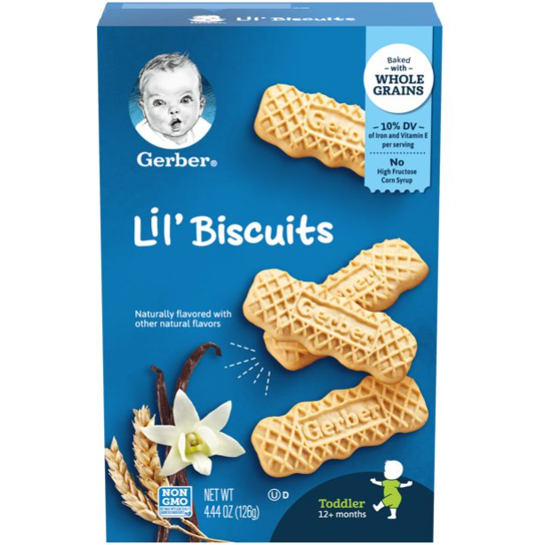 Gerber Lil' Biscuits Vanilla Wheat Toddler Snacks, 4.44 Oz