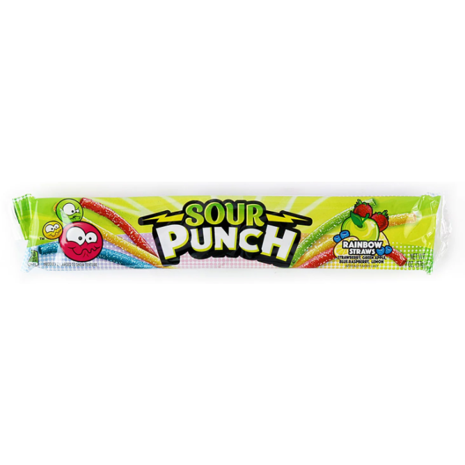 Sour Punch Rainbow Straws 2.0 oz