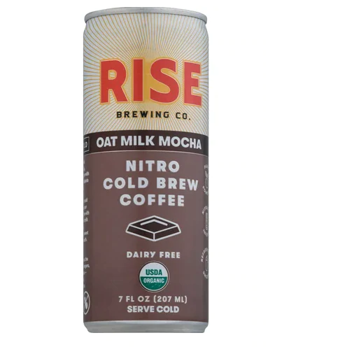 Rise Coffee, Nitro Cold Brew, Oat Milk Mocha 7.0 oz